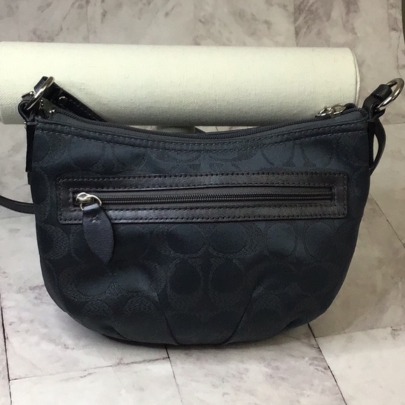 Coach Handbags - Coach mini canvas crossbody bag in pewter
